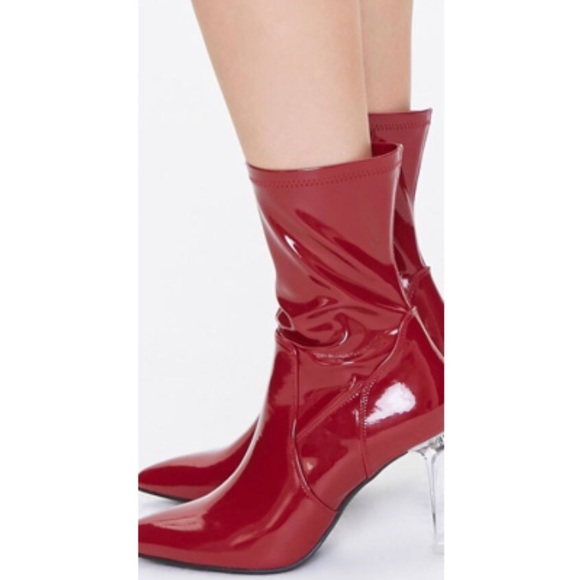 forever 21 latex heels with clear heel - Picture 2 of 4